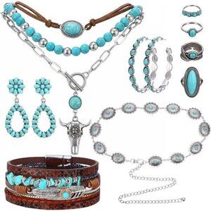 Western Jewelry Set Sofia Boho Turquoise Accessories Set for free-spirited woman